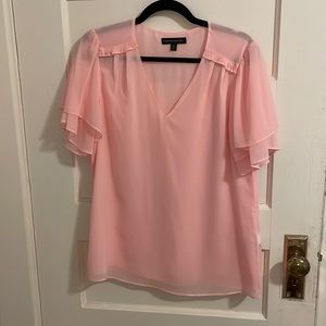 Blush pink Banana Republic sheer blouse. M.